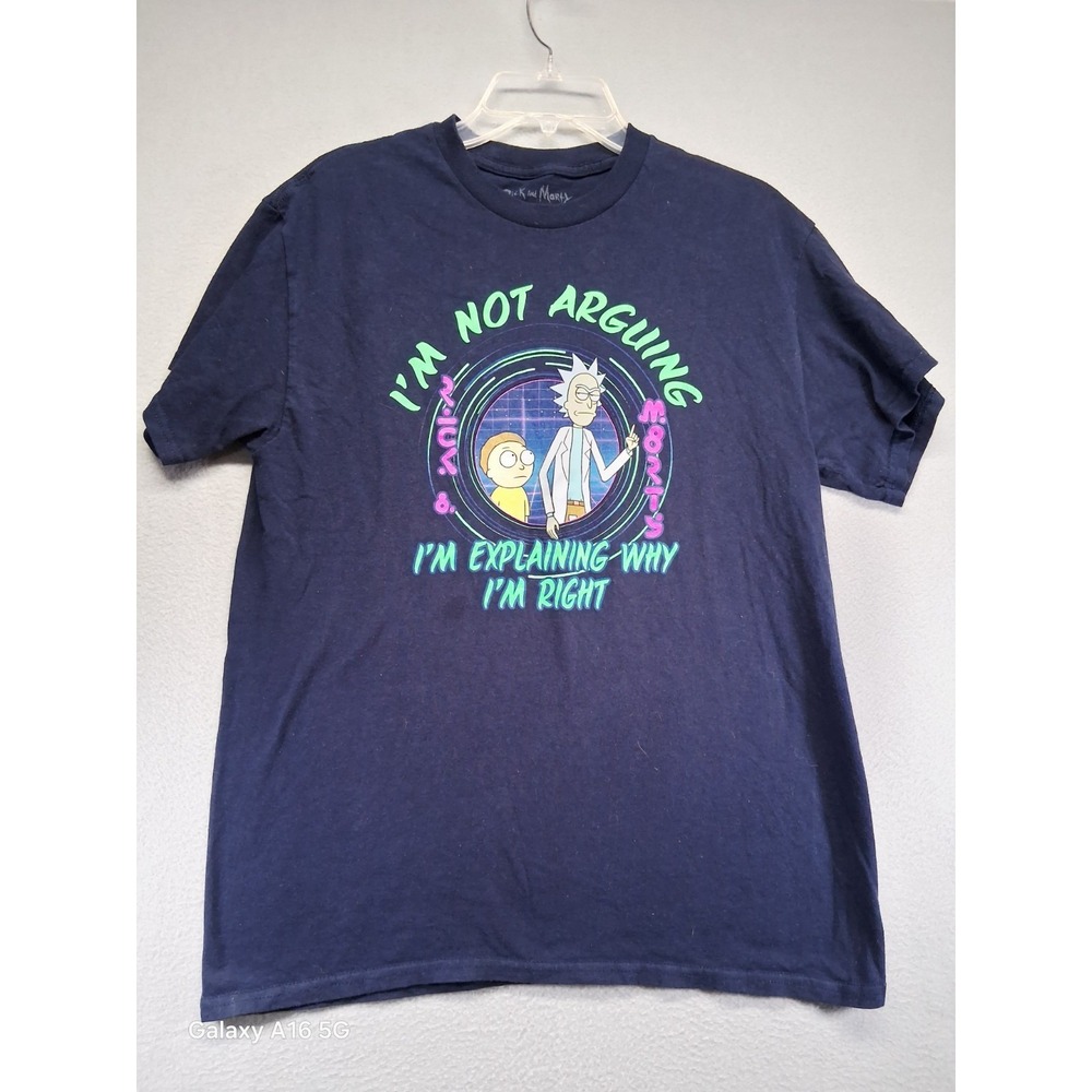 Rick & Morty Adult Swim I'm Not Arguing  Black T-Shirt Size M I'm Not Arguing